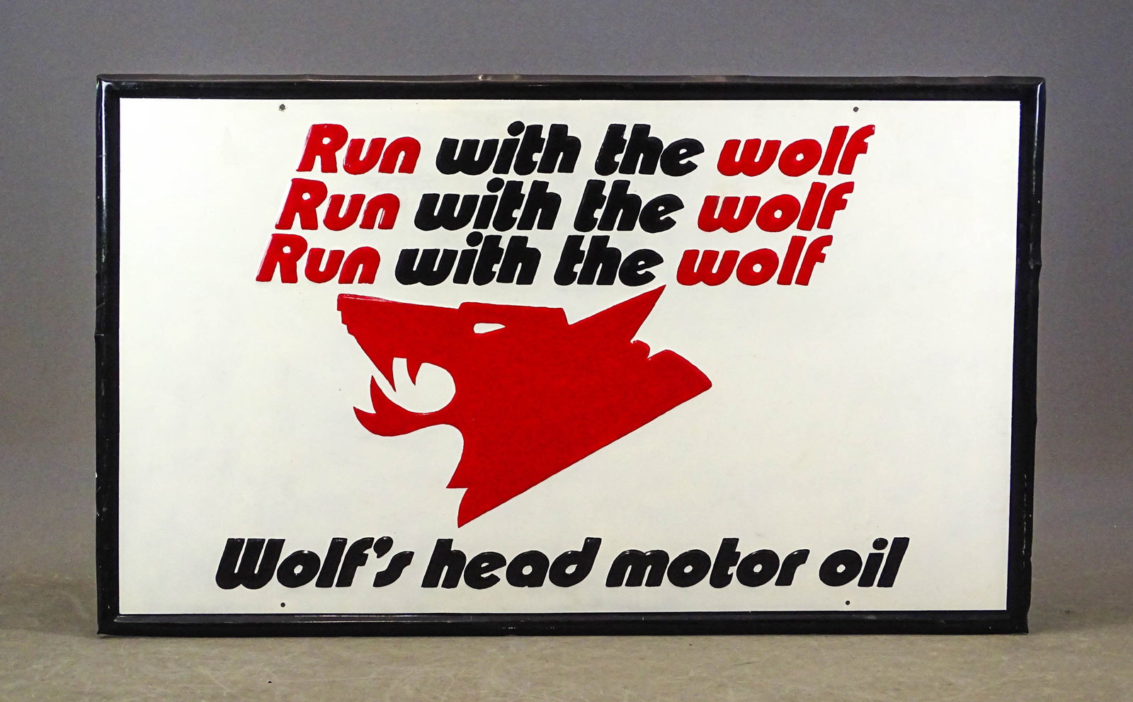 Wolf's Head Motor Oil Sign (1 of 3)