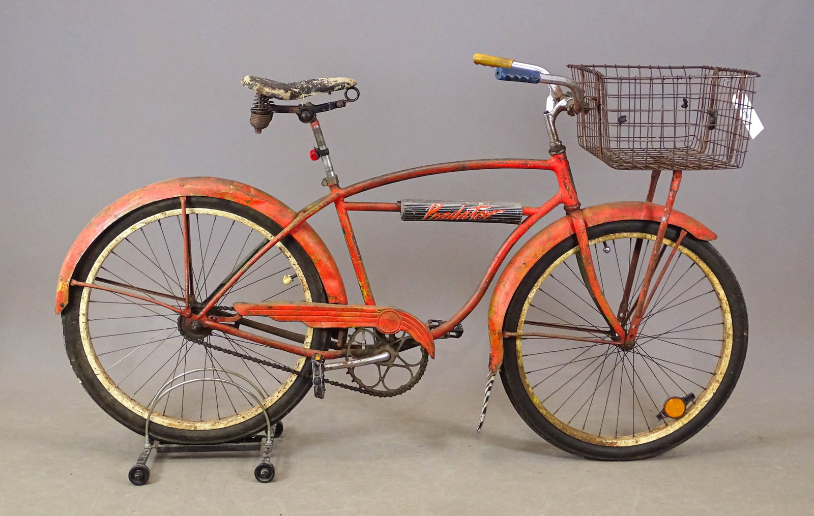 Schwinn Messenger Bicycle: Schwinn Heavy Duty Messenger bicycle early 1950's used in N.Y.C.! 1 speed. Glenn Eames Collection Burlington Vermont.