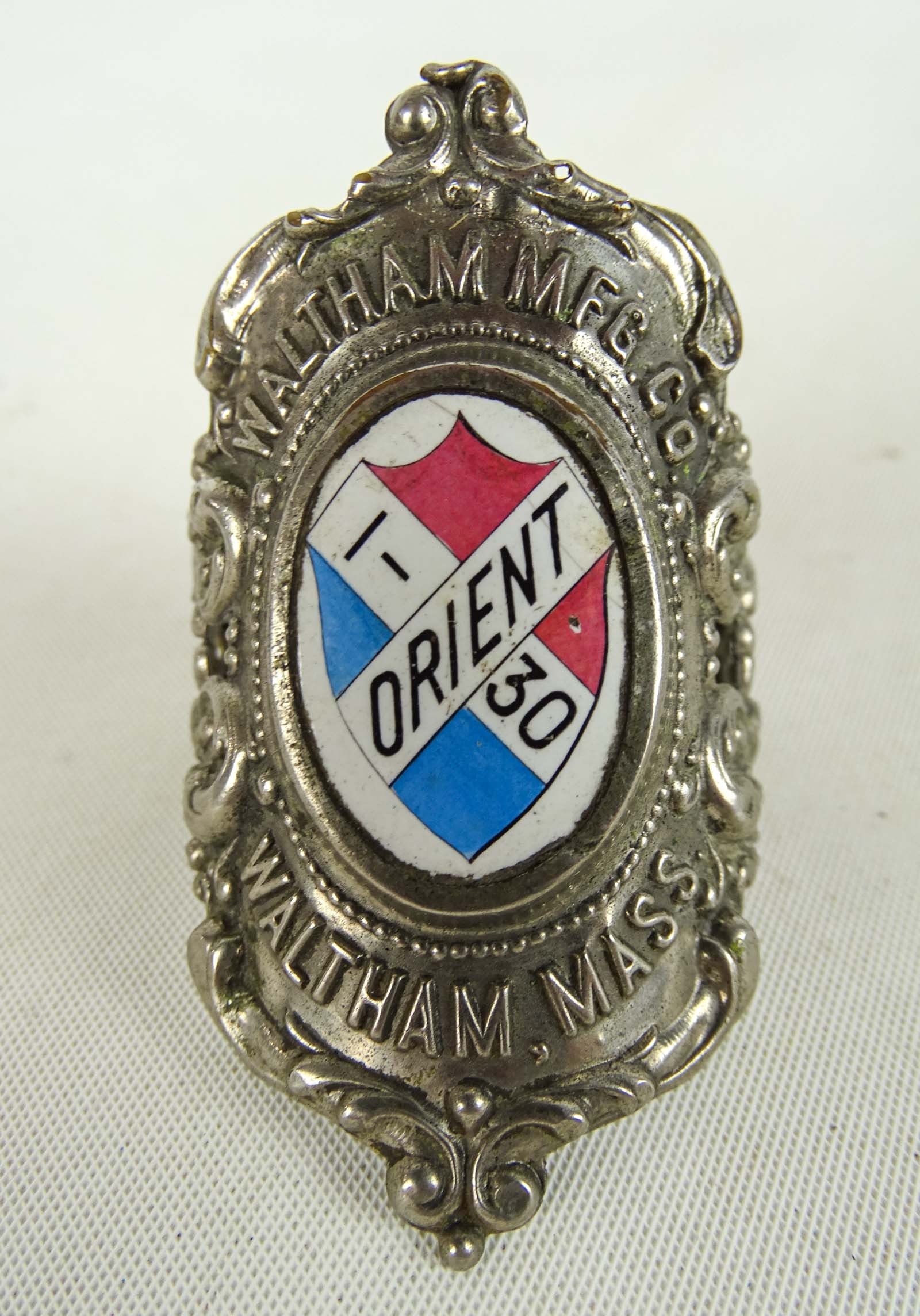 Orient Head Badge: Orient I-30 head badge. Scarce. Good condition.