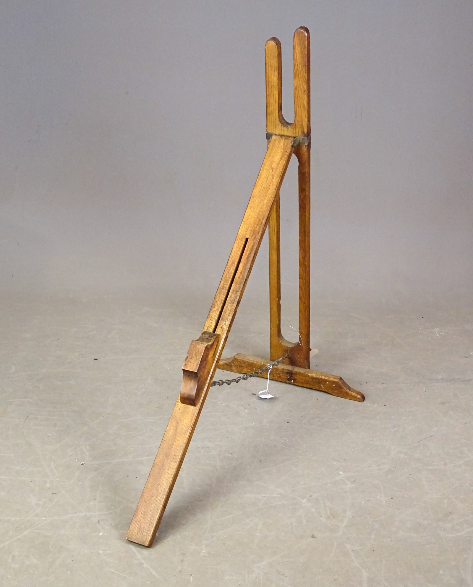 Wooden Ajax Stand: Wooden Ajax stand. Good condition. Glenn Eames Collection Burlington Vermont.