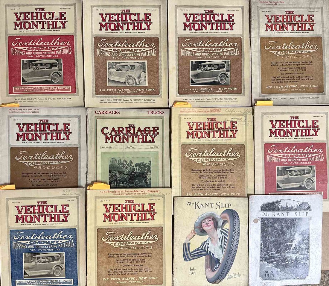 Auto Magazines: Various auto related magazines from 1907 - 1925, Vehicle Monthly was publication for the auto body builders trade, they are very difficult to find.