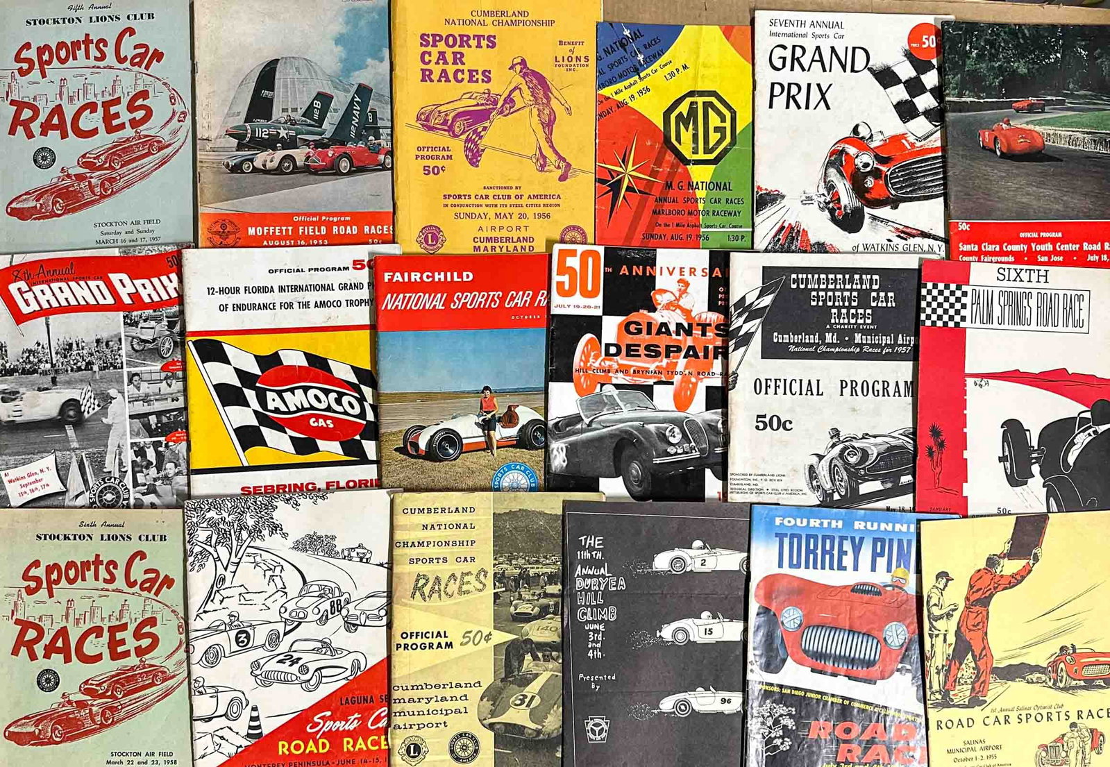 Race Car Programs: US and Euro sports car race programs, 1954 - 1958.