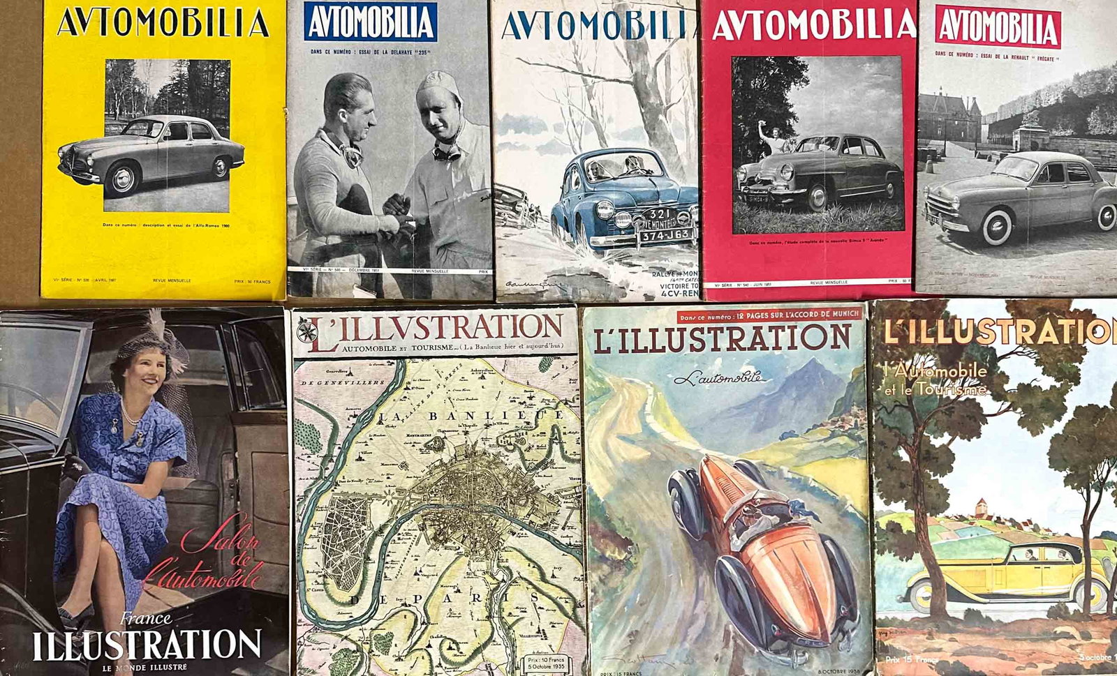Euro Magazines Lot: 1927 - 1951 Euro magazines, auto related issues, French and single prewar German issue.