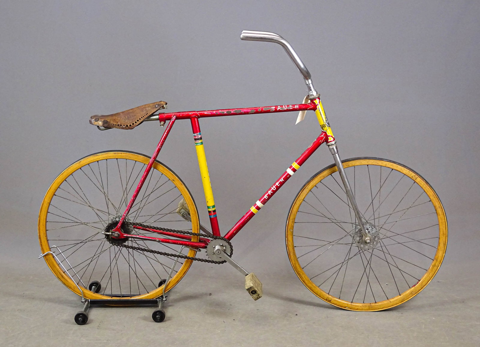 Bauer Trick Bicycle: Bauer trick bicycle. Unusual design. Barn find condition. Mark Mattei Collection.