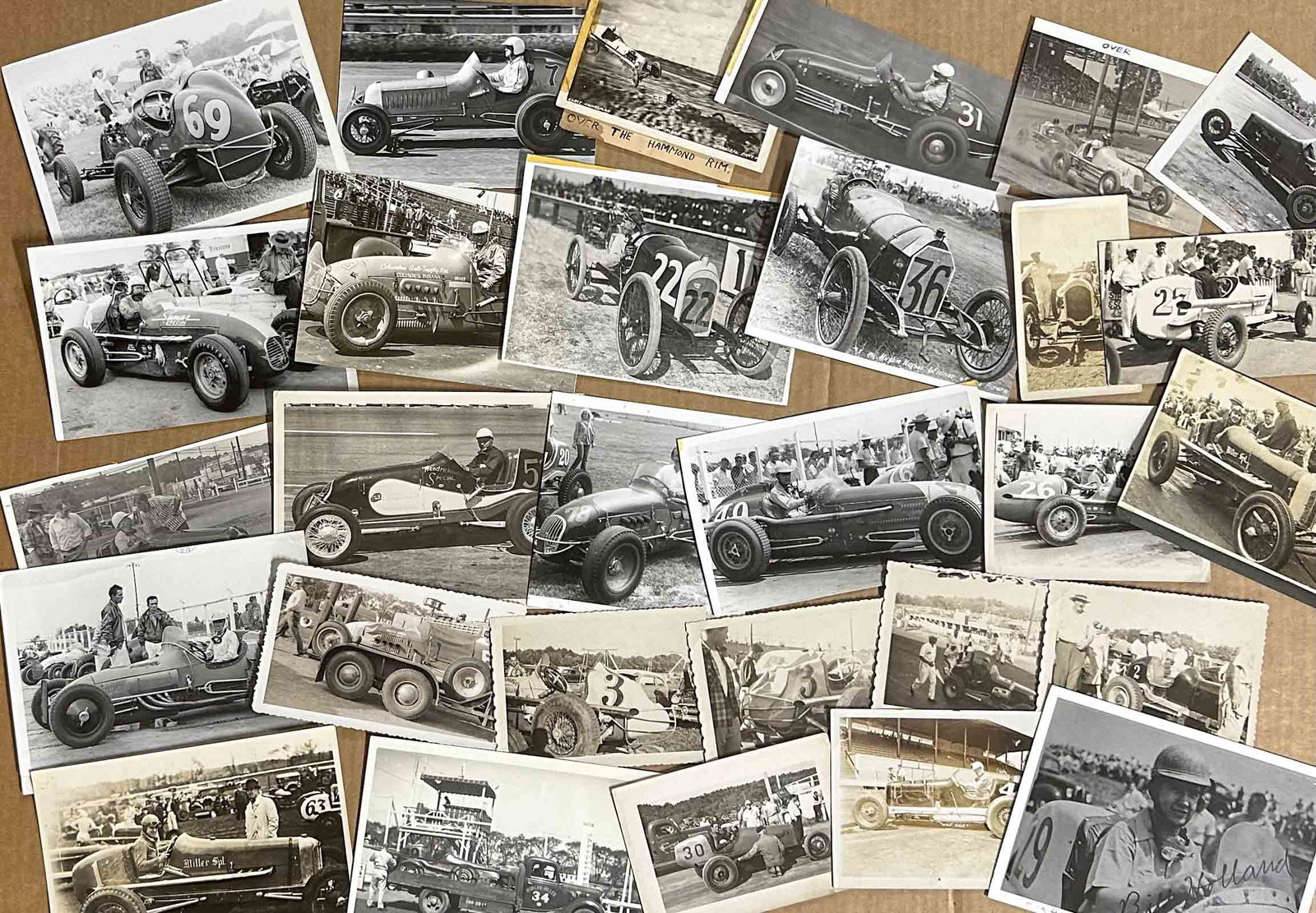 Photograph Lot: Ninety original period photos 1930's - 1950's, sprint car from Long Island and New England, various studios, many captions on back, 5 x 7, and smaller.