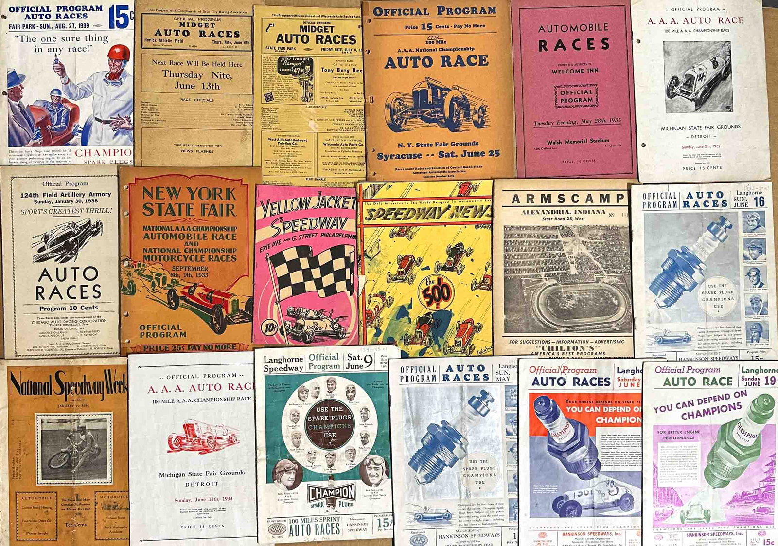 Racing Programs (1 of 3)