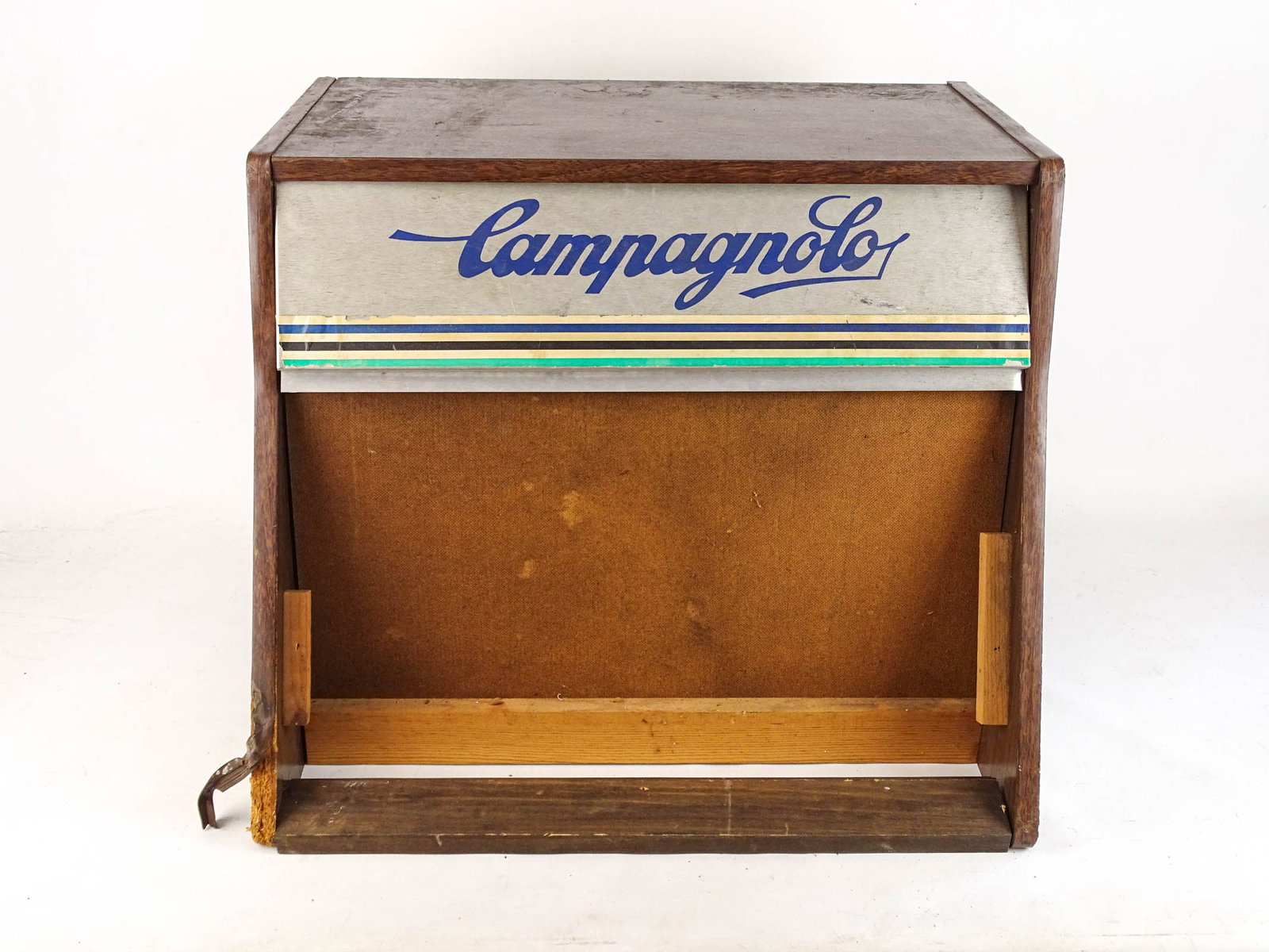 Campagnolo Cabinet: Campagnolo parts cabinet. 22" x 17" x 19". As is.