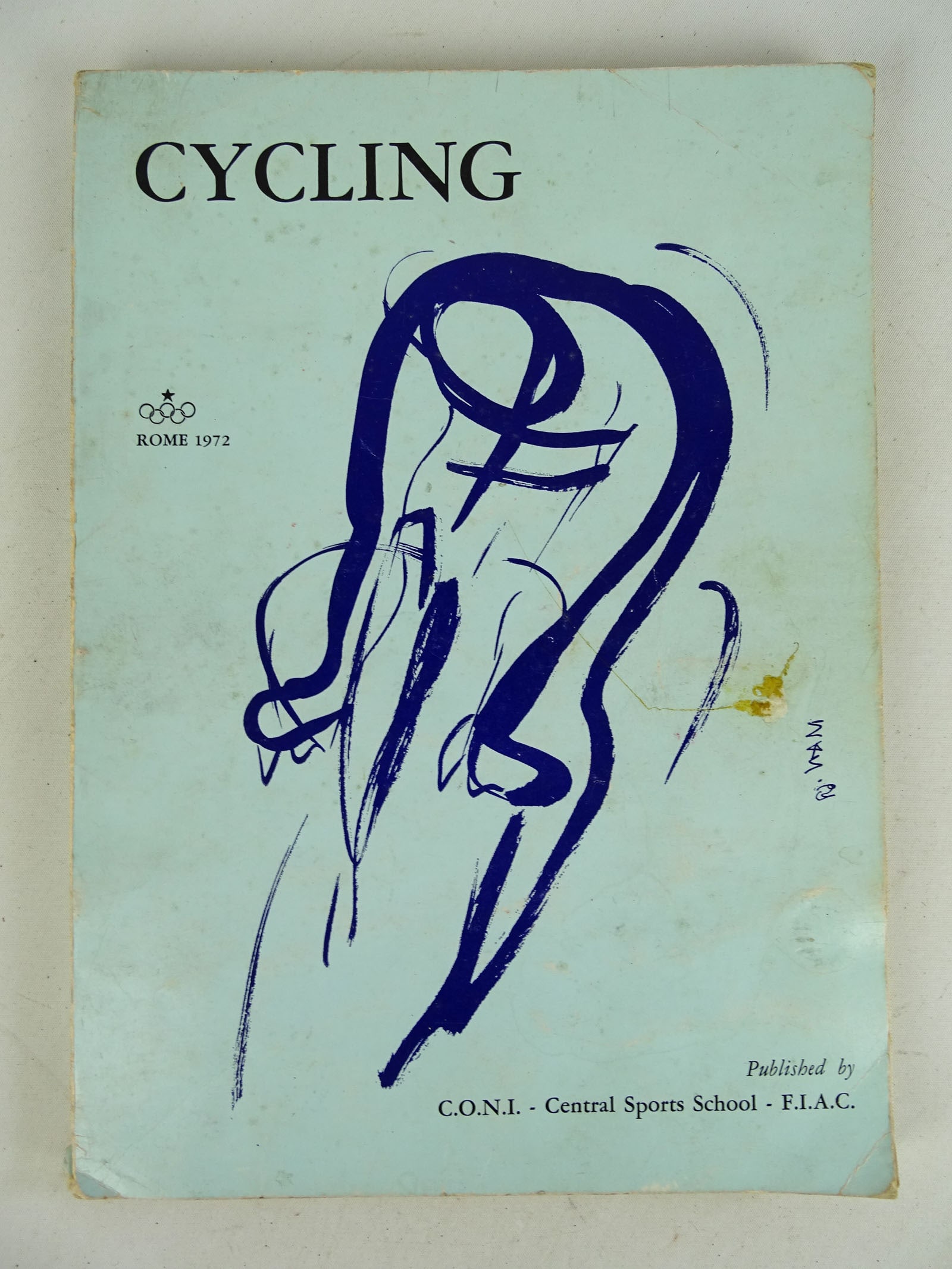 CONI Cycling Manual: Book - "Cycling" - the C.O.N.I. Central Sports School - F.I.A.C. book on bicycle racing + training Rome 1972 - this is the definitive book published in Rome for aspiring bicycle racers. Good