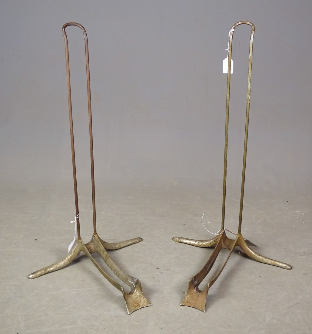Bicycle Stands: Lot (2) bicycle stands. Good condition. Glenn Eames Collection Burlington Vermont.