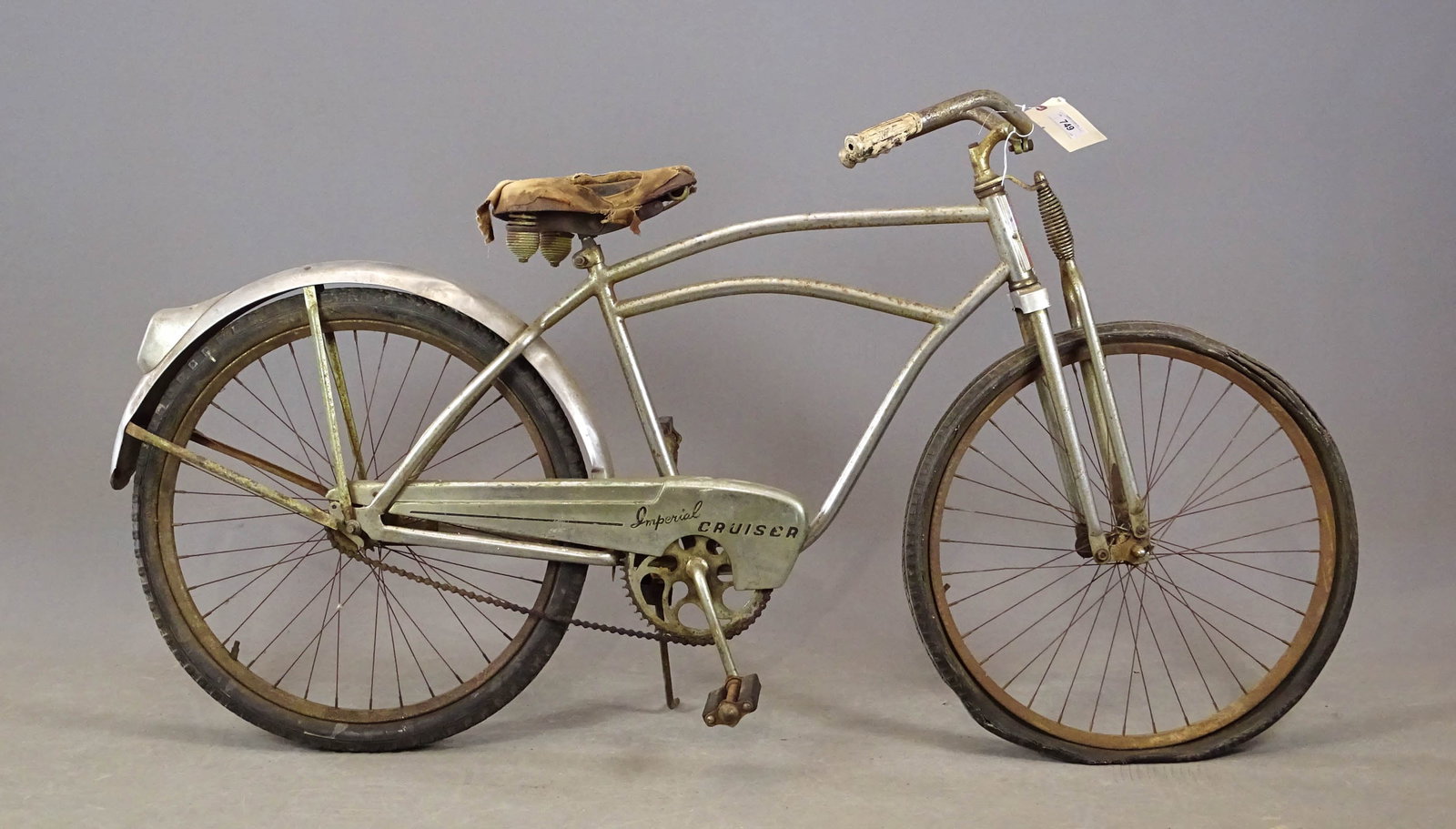 Silver King Imperial Bicycle: Silver King Imperial Cruiser bicycle. As found. 18" frame.