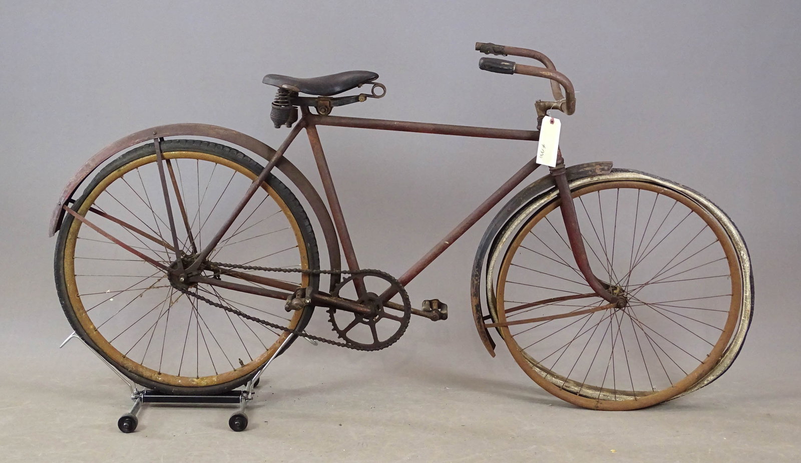 Pierce Pneumatic Safety: C. 1900's Pierce Pneumatic Safety bicycle. Barn find condition. 21" frame.