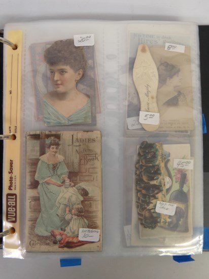 Ephemera Lot: Ephemera collection of trade cards, boxing, baseball, calling cards, cigarette, African American subjects, early aircraft. Approx. 250 plus pieces.