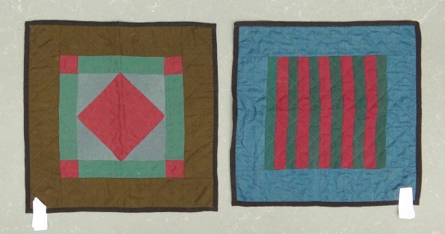 Amish Doll Quilts: Lot two Amish doll quilts.