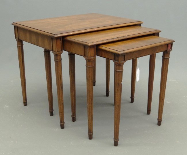 Nesting Tables: Set of three nesting tables. 17 to 27" W."