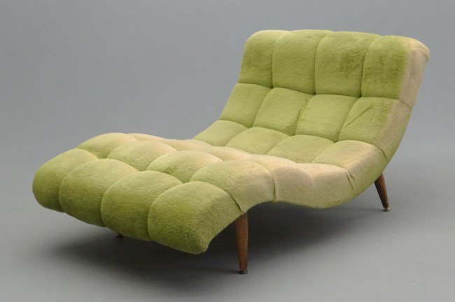 Mid Century Settee: Mid Century upholstered settee. 59 length, 29" Ht."