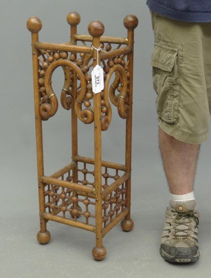Stick And Ball Stand: Stick and ball umbrella stand. 27 Ht."