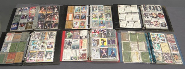 Sports Cards Lot: Lot six various binders of Baseball, Basketball, U.S. Olympics Hall Of Fame" cards, etc. some names include Nolan Ryan, Reggie Jackson, Dave Winfield, George Brett, various Hall Of Famers, Joe Torre, 