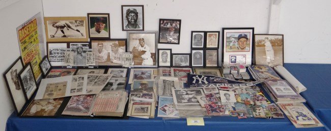 Baseball Lot: Misc. baseball related lot including posters, photographs, prints, pennant etc.