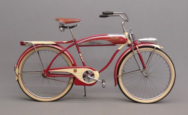 c. 1950's Columbia Five Star Men's Bicycle: c. 1950's Columbia Five Star Balloon bicycle, Westfield Mfg. Westfield, MA. Very good original paint and chrome.