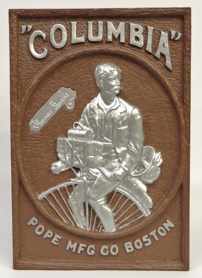 Thomas Stevens Plaster Plaque: Recast Thomas Stevens plaster plaque. 18 x 12 1/2"."