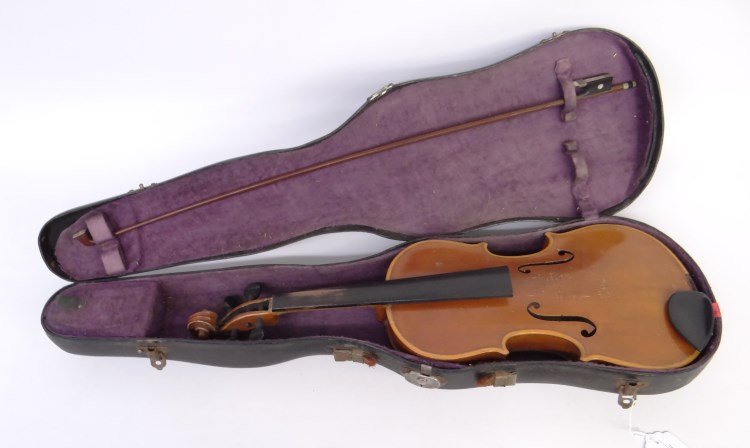 Josef Guarnerius Violin: Labeled Josef Guarnerius German violin. 23 1/2 length."