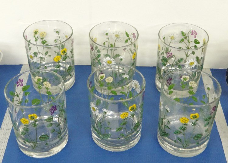 George Jensen Cups: Set of six vintage George Jensen cups.