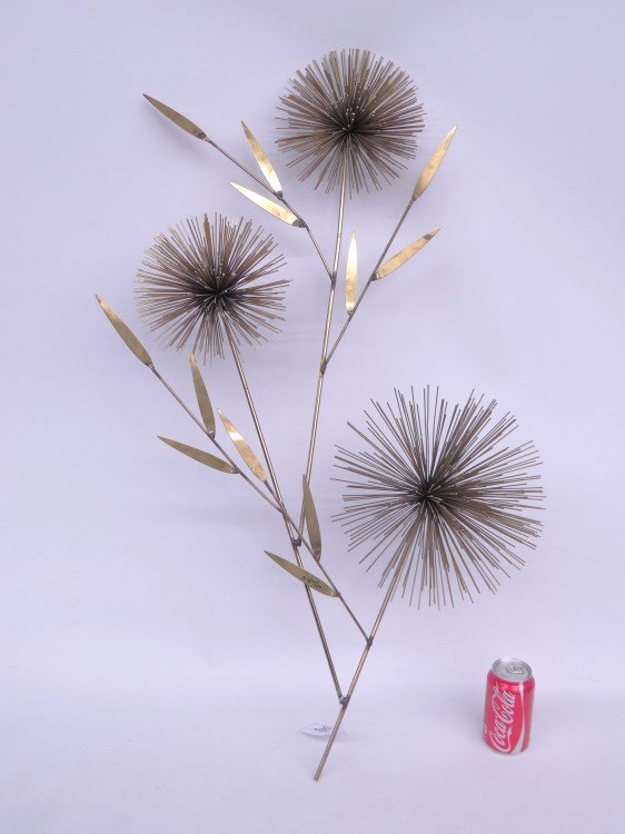 Curtis Jere Sculpture: Curtis Jere signed and dated (1983) wall sculpture. 39 1/2 Ht."