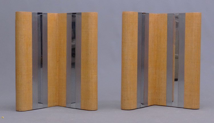 Karl Springer Style Table Bases: Lot two Karl Springer table style bases.
