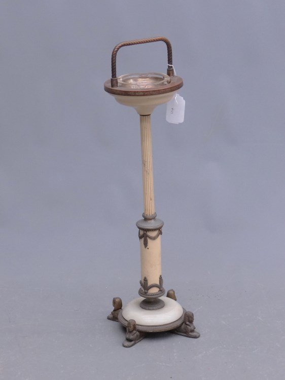 Vintage Ashtray: Vintage ashtray with Egyptian motif on base. 29 Ht."