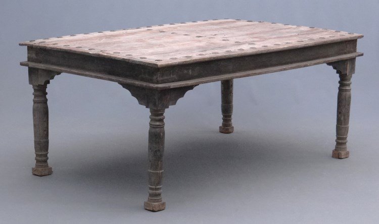 Primitive Farm Table: Primitive farm table. Top 46 x 70 1/2" x 31 1/2"."