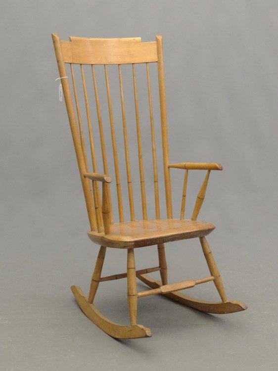 19th c. Windsor Rocking Chair: 19th c. Windsor rocking chair. 16 seat Ht., 45 1/2" Ht."