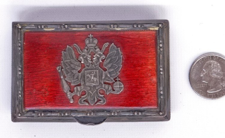 Continental Pillbox: 19th c. Continental pill box with 1876 and various hallmarks.