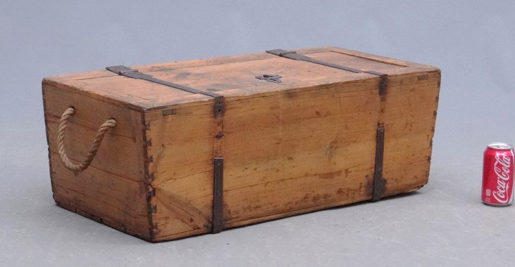 19th c. Dough Box: 19th c. dough box with side handles.30 x 13 1/2" x 10 1/2"."