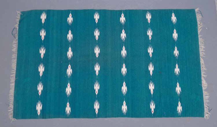 Native American Blanket: Native American or Mexican blanket. 4' 1 x 6' 10"."