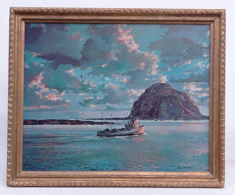 Print: Contemporary ship print.