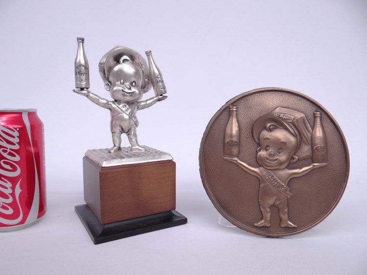 Dr. Pepper Advertising Lot: Lot including Dr. Pepper 8" trophy and 6" plaque.