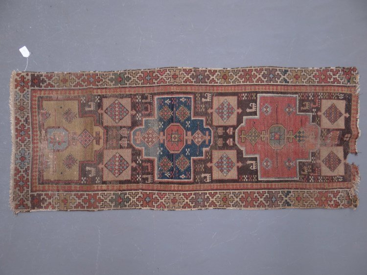 Oriental Rug Runner: Oriental rug runner. 2' 10" x 6' 10". As found.