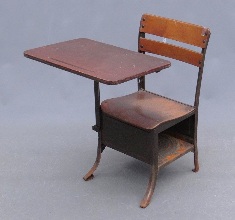 Child's School Desk: Vintage child's school desk.