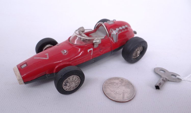 Schuco Micro Racer: Schuco Micro Racer Ferrari (1040/1). With key. 4 1/2" length.