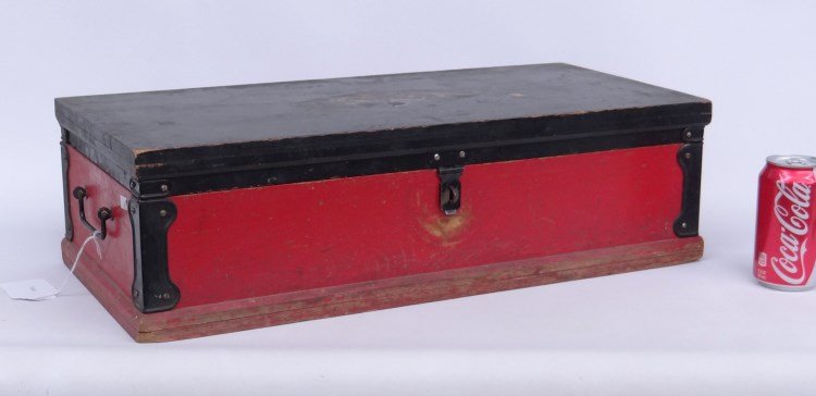 Buddy L Footlocker: C. 1900's Buddy L footlocker. 23" x 11" x 6 1/2".