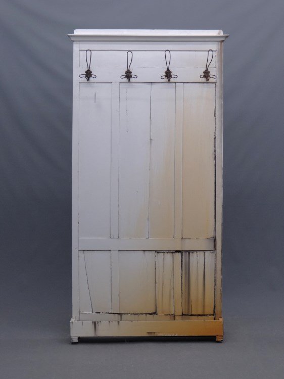 Hall Rack: Hall rack with umbrella well. 44" W, 6' 8" Ht.