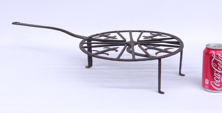 Iron Rotating Broiler: Forged iron rotating broiler. 28" length.