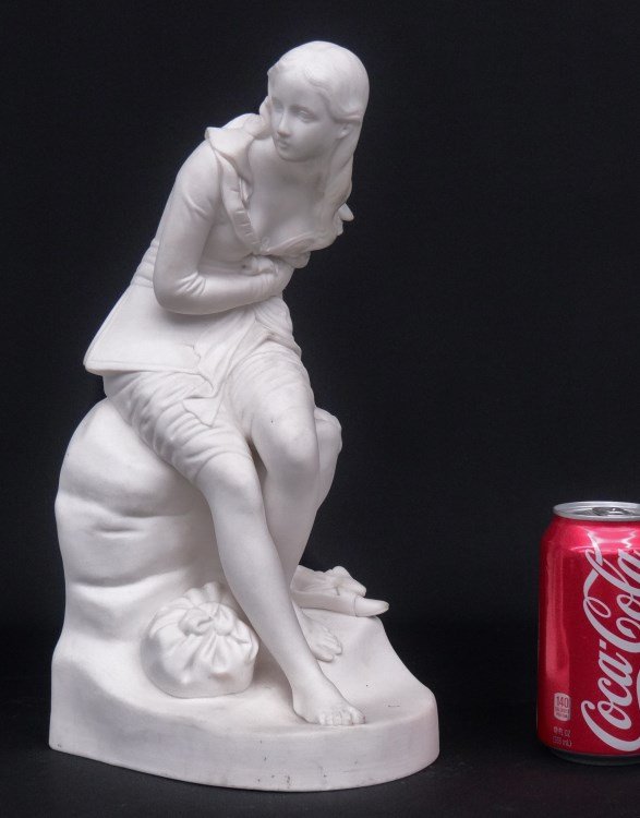 Minton Parian Figure Dorothea: 19th c. Minton (John Bell), parian figure of Dorothea. 14" Ht., has minor chip.