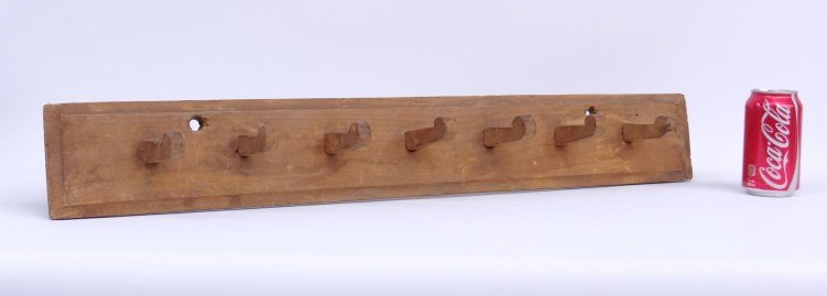 Hook Rack: Wooden hook rack. 32" length.