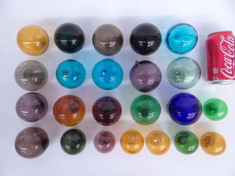 Witch Balls: Lot of over (20) various glass "Witch Balls".