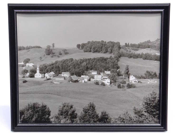 Al Macy Photograph: Vintage c. 1950's Al Macy photograph Vermont Countryside. Estate stamp verso. 8" x 10".