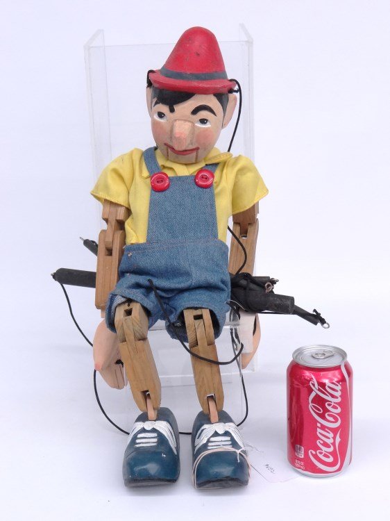 Folk Art Puppet: Wooden folk art puppet. 23" Ht.