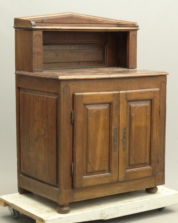 French Sink Cupboard: 18th c. French two door sink cupboard. 38" x 23" x 50".