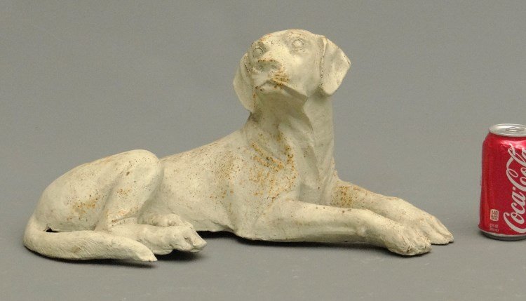 Cast Iron Dog: Cast iron dog. 18" W, 9" Ht.