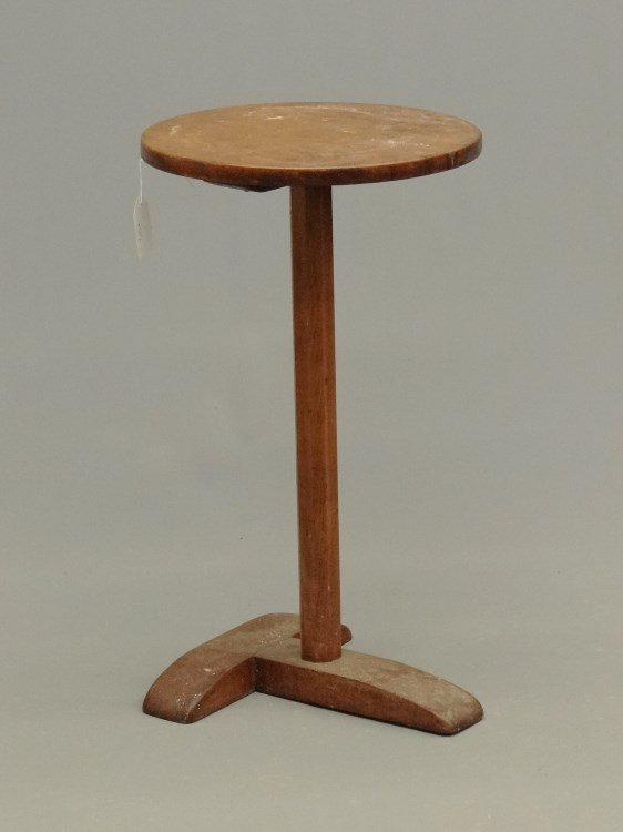 Primitive Stand: 20th c. primitive stand. Top 15" diameter, 26" Ht.